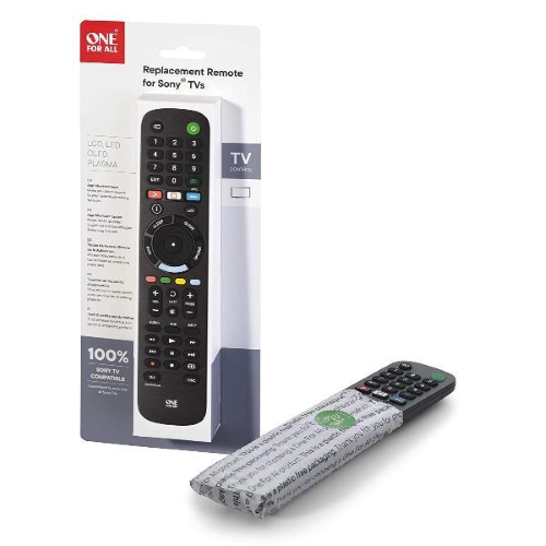 ONE FOR ALL TELECOMANDO SOSTITUTIVO TV SONY FUNZIONA CON TUTTI I TELEVISORI SONY FUNZIONE DI APPRENDIMENTO NERO